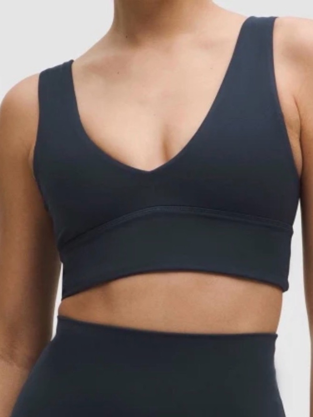 Navy Lululemon align v-neck sports bra
